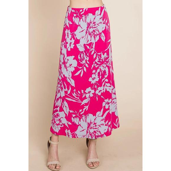 Rachell`s Boutique Dresses & Skirts - Floral Printed Maxi Skirt With Elastic Waistband